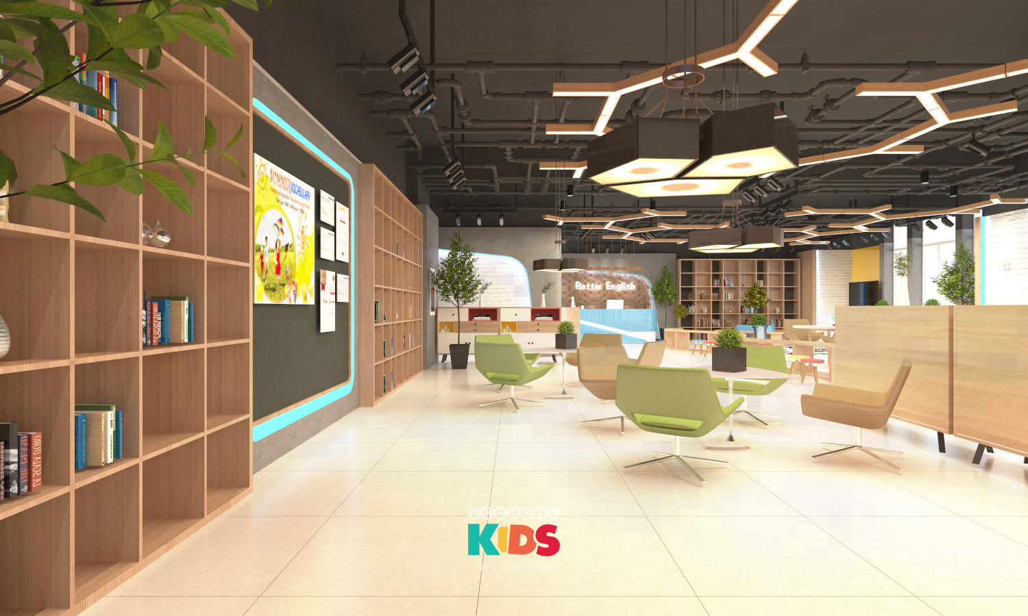 thiết kế trung tâm ngoại ngữ Better English