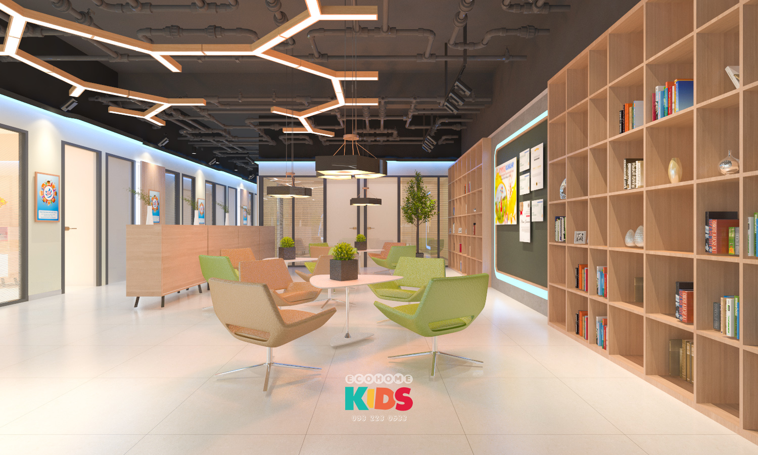 thiết kế trung tâm ngoại ngữ