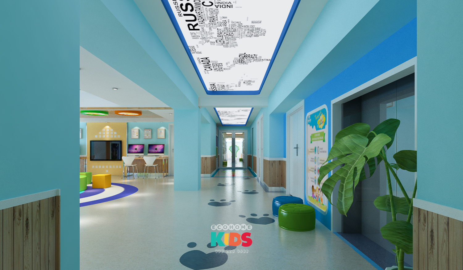thiết kế trung tâm ngoại ngữ Ocean Edu