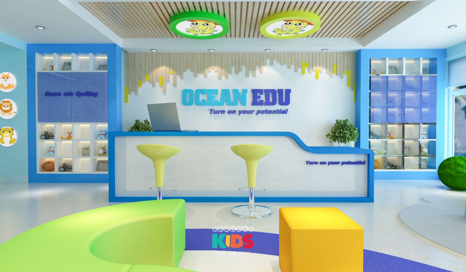 thiết kế trung tâm ngoại ngữ Ocean Edu