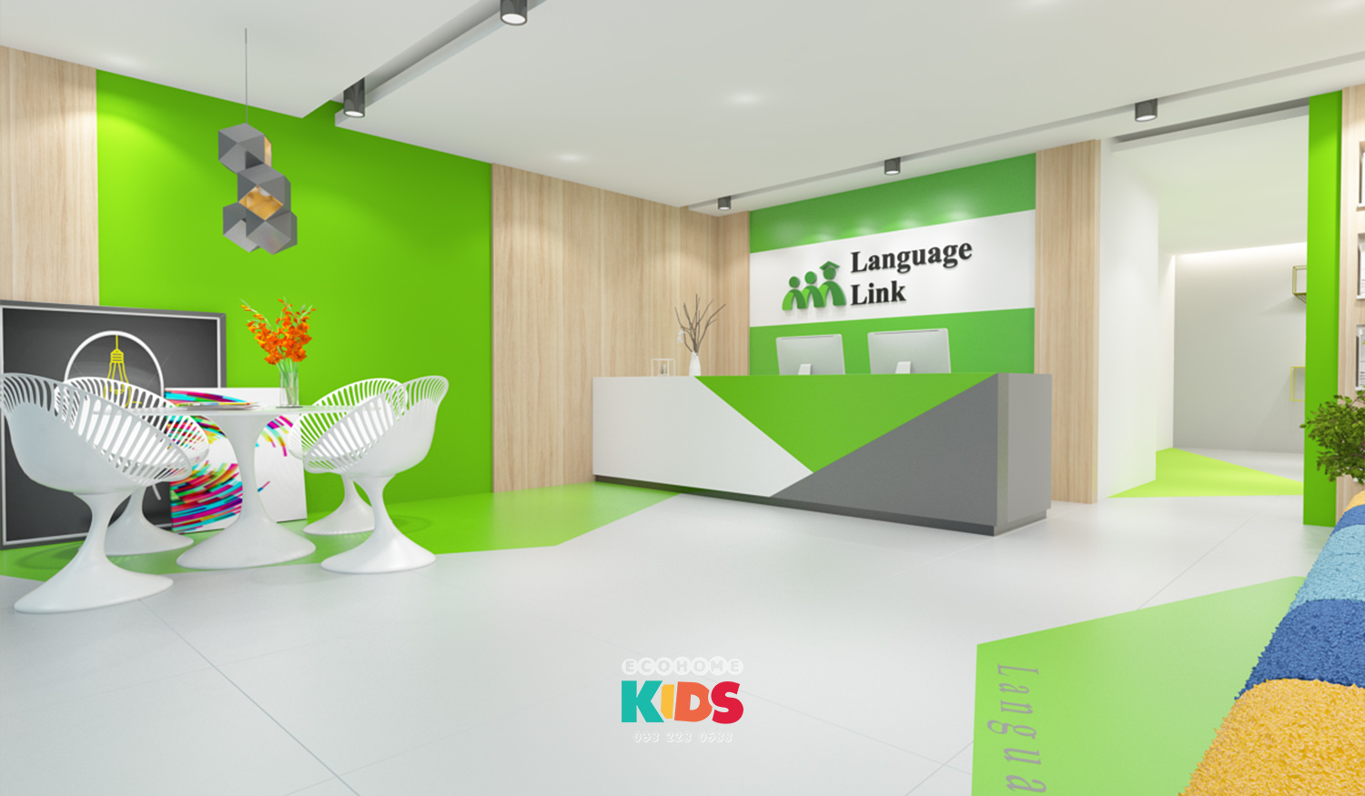 thiết kế trung tâm ngoại ngữ Language Link