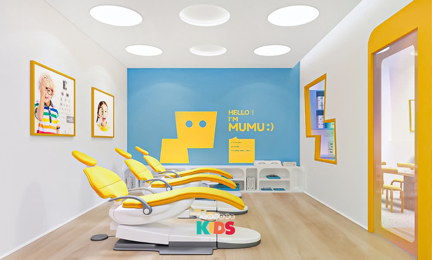 thiết kế phòng khám nhi đẹp