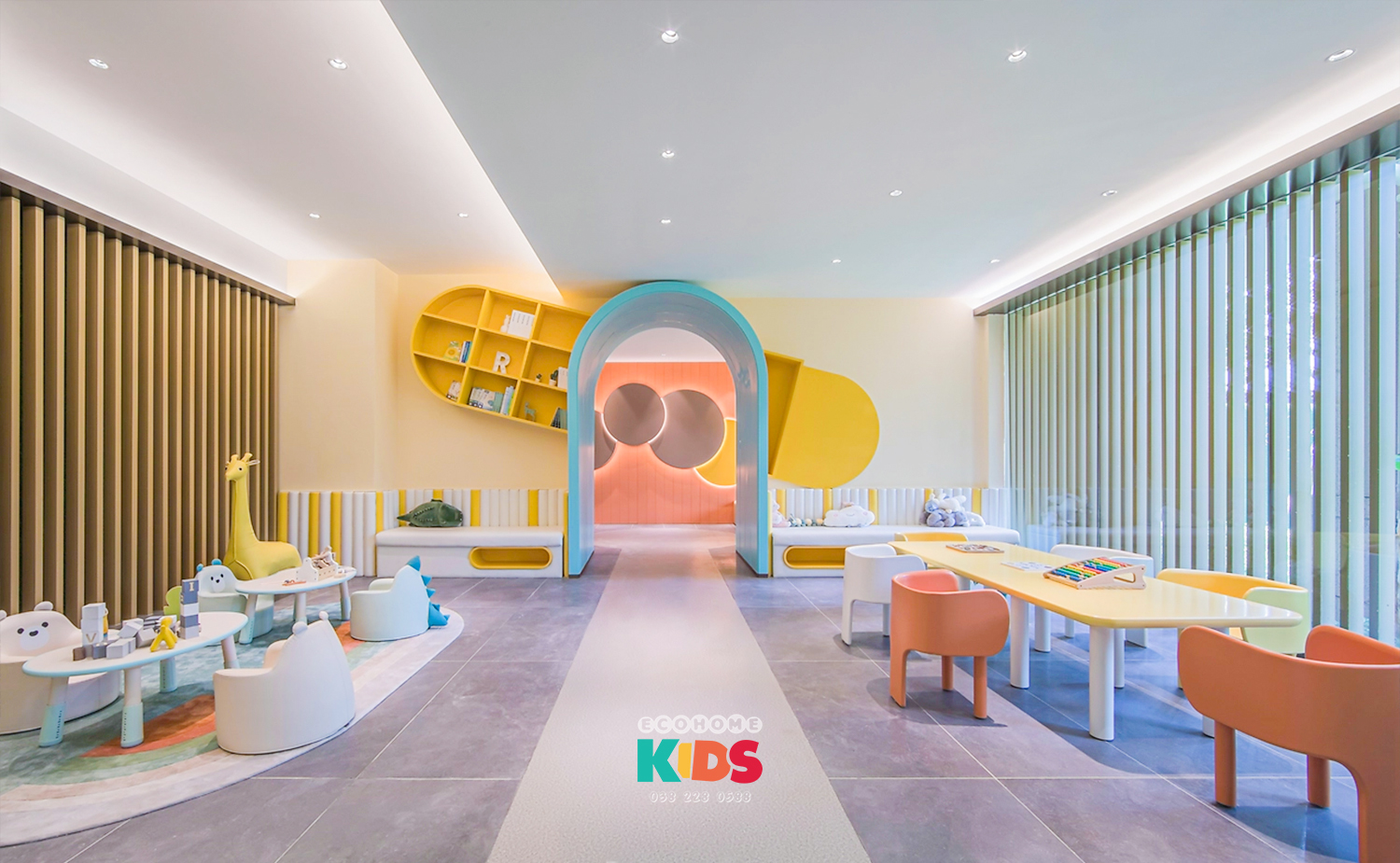 thiết kế quán cafe kids đẹp