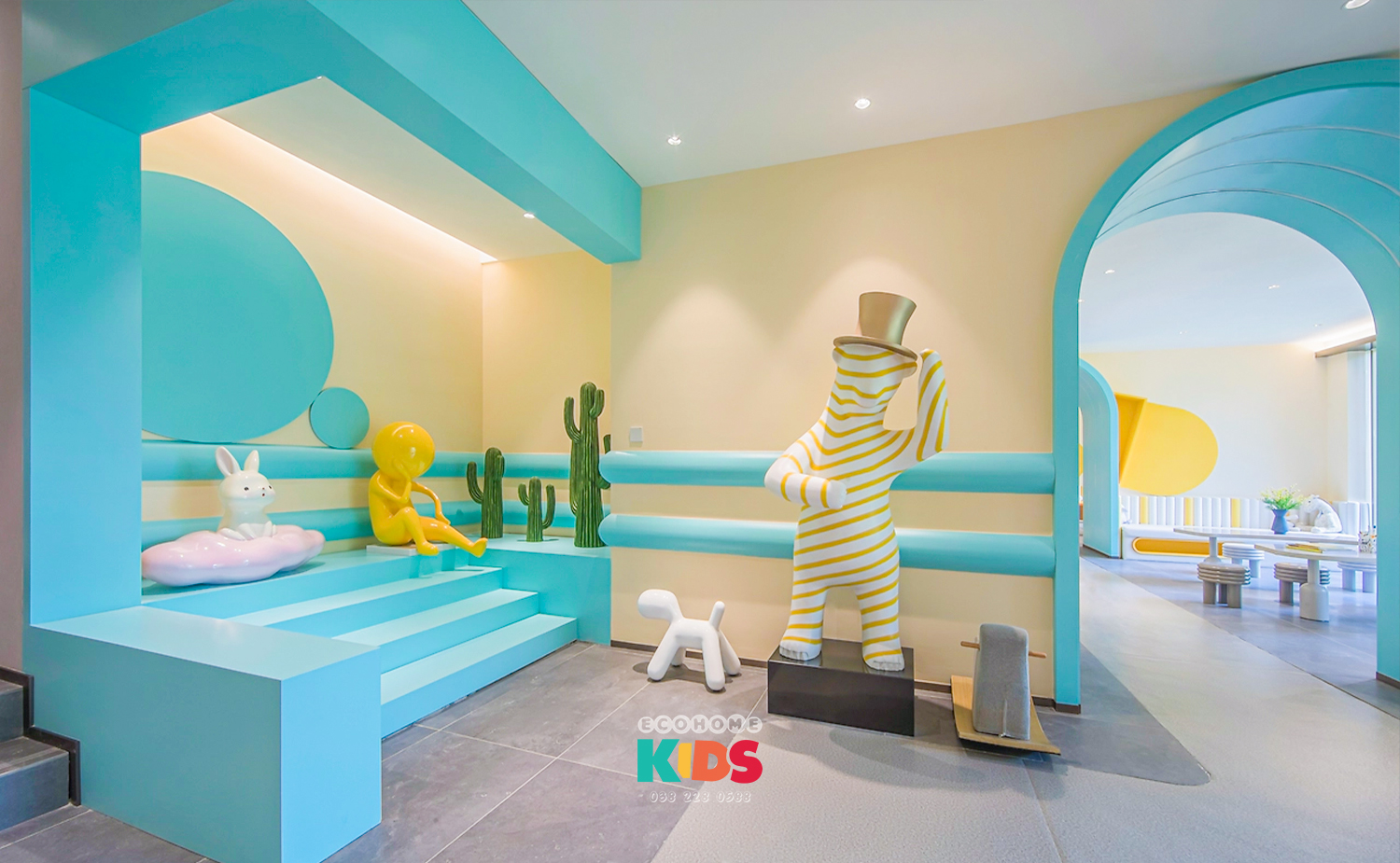thiết kế quán cafe kids đẹp