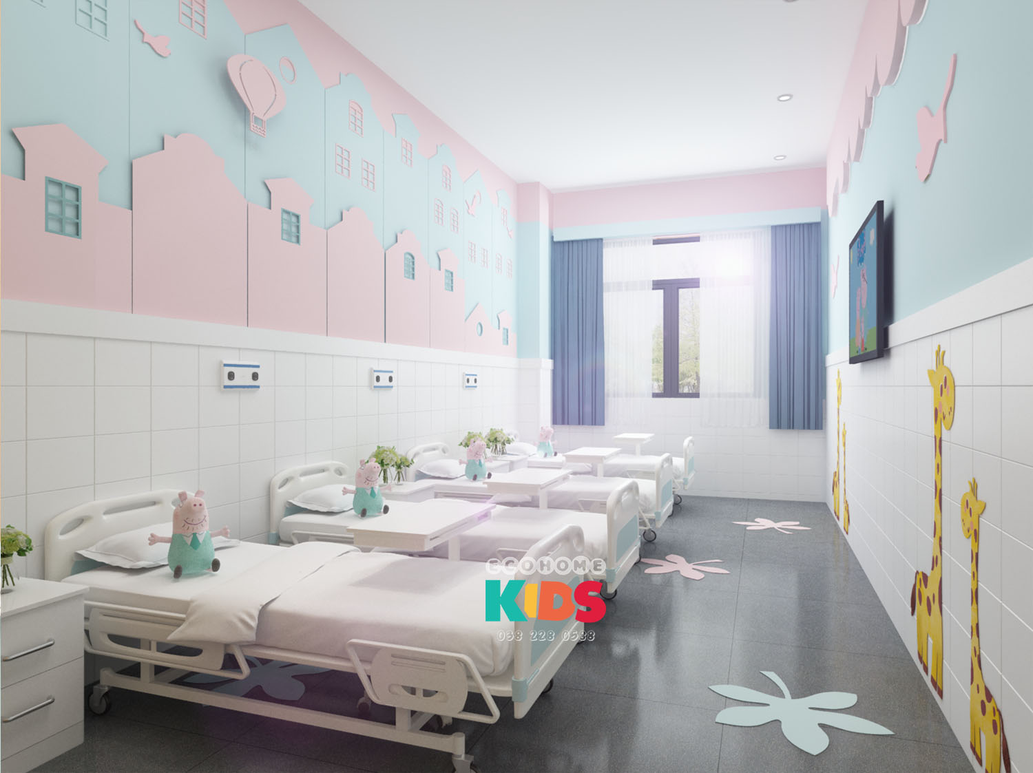 Thiết kế phòng khám nhi đẹp