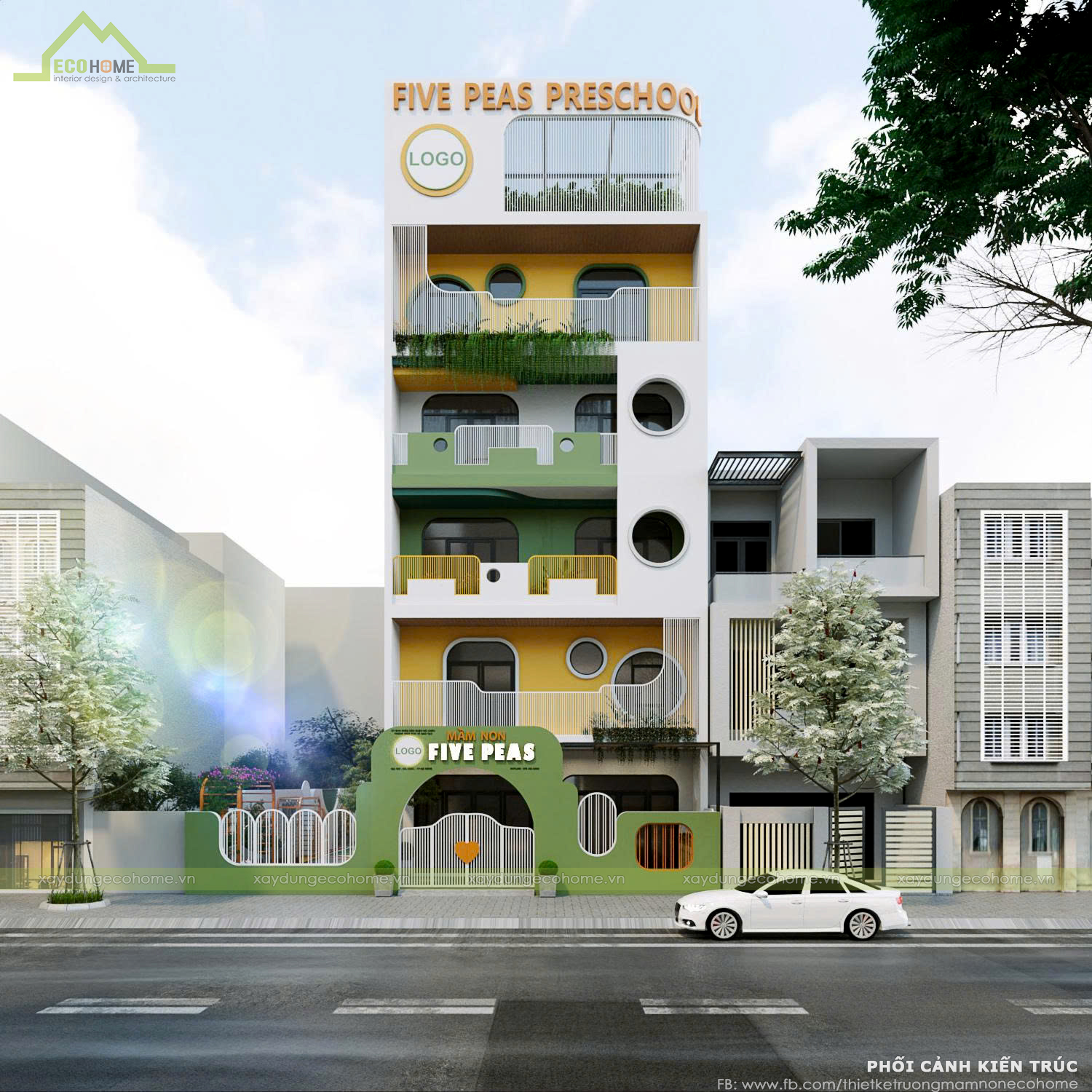 Thiết kế trường mầm non Ecohome kids