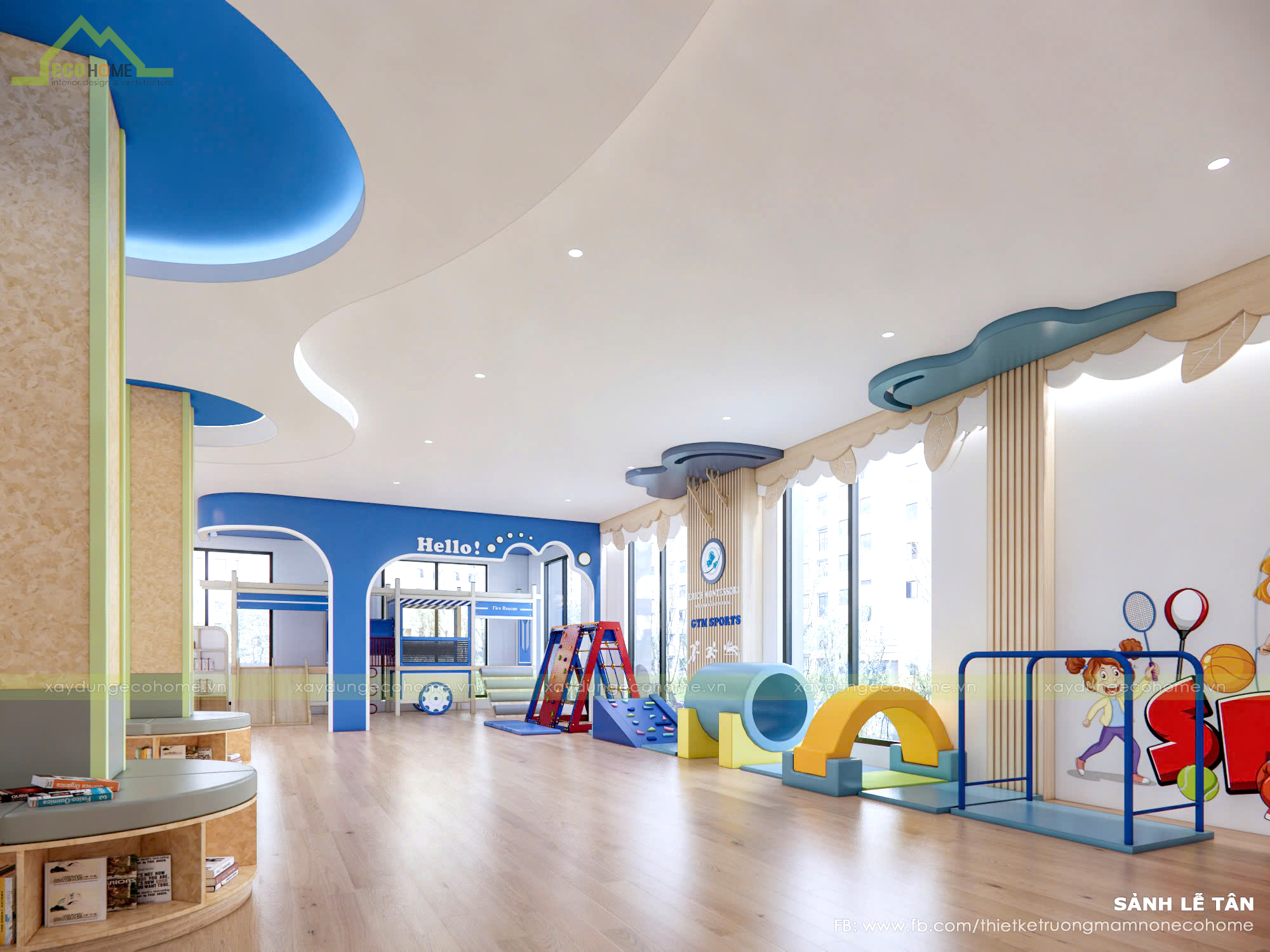 Thiết kế trường mầm non Ecohome kids